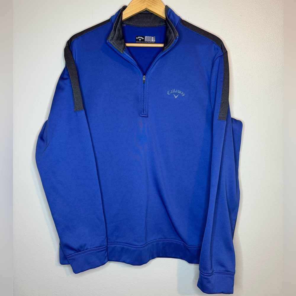 Callaway Blue 1/4 Zip Pullover Men's Medium Golf Performance Jacket